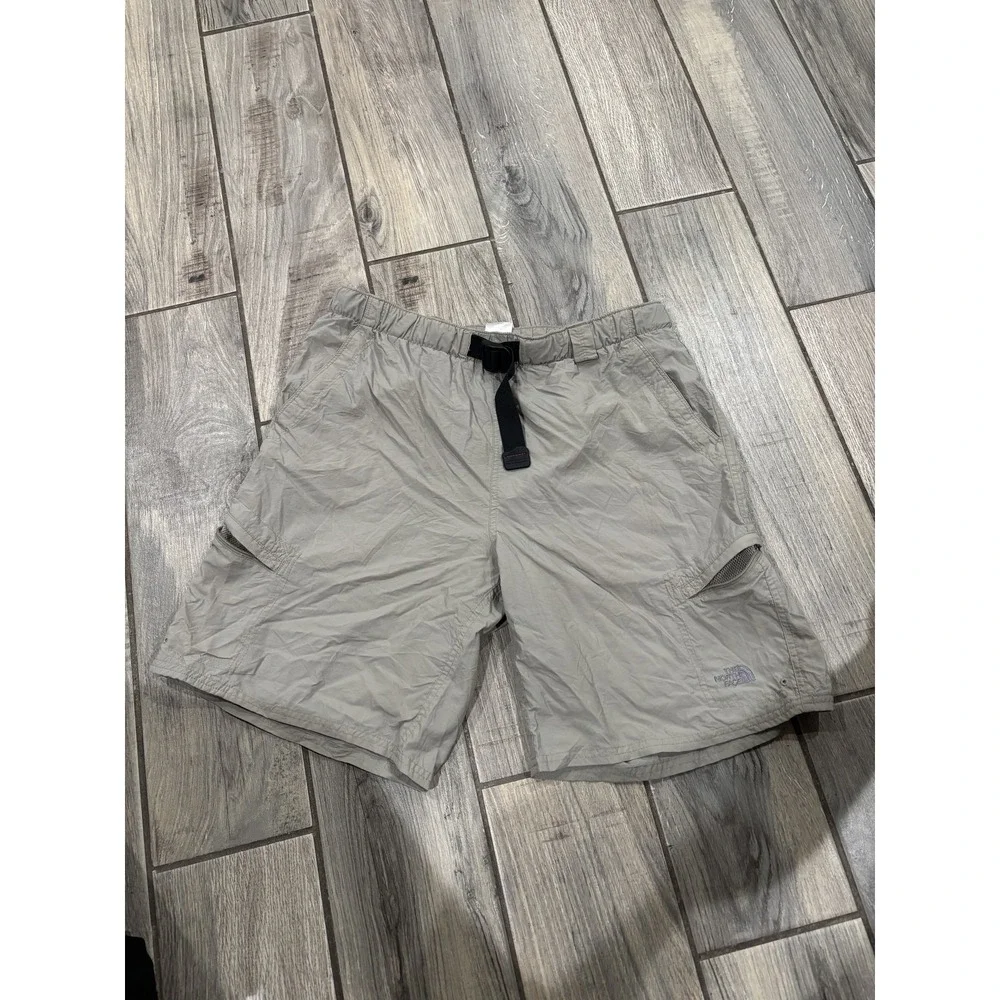 The North Face Men's Activewear Shorts Khaki Size M Elastic Waist Quick Dry